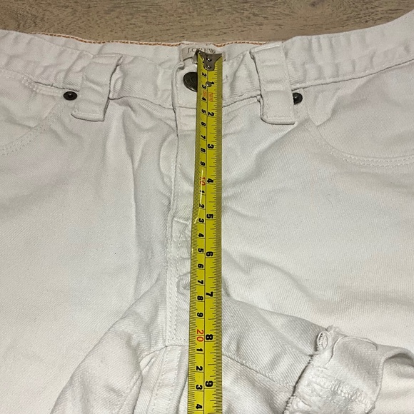 J.Crew Stretch Denim Roll Up Cuffed Jeans Cutoff Shorts White Size 4 - Picture 12 of 13